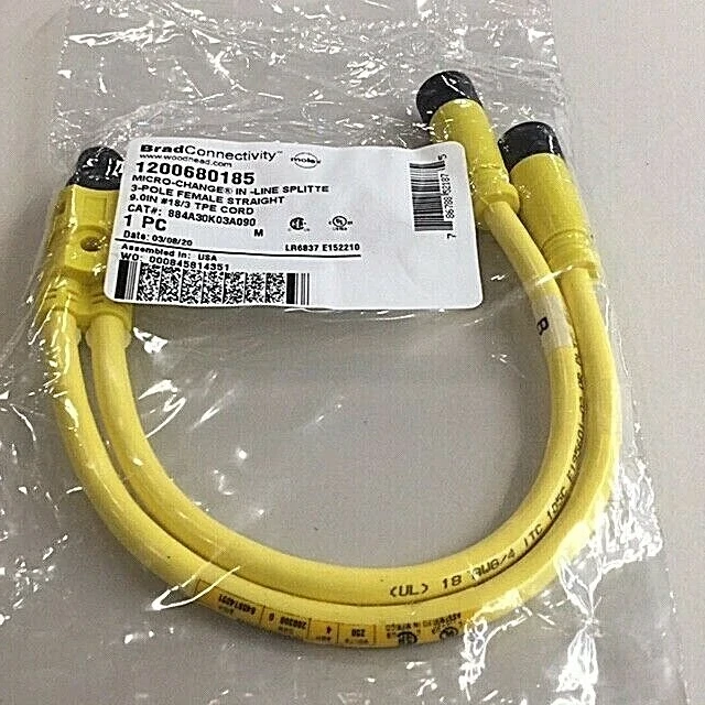 Brad Connectivity 1200680185 Micro Change 3 Pole In-Line Splitter