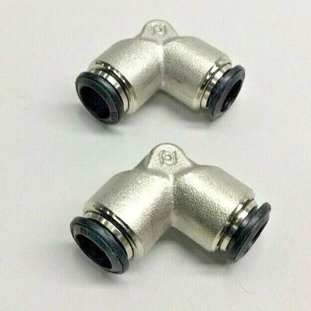 AIGNEP 50130N-10 Elbow Union Push-to-Connect 10mm x 10mm (Pack of 2)Nickel Brass