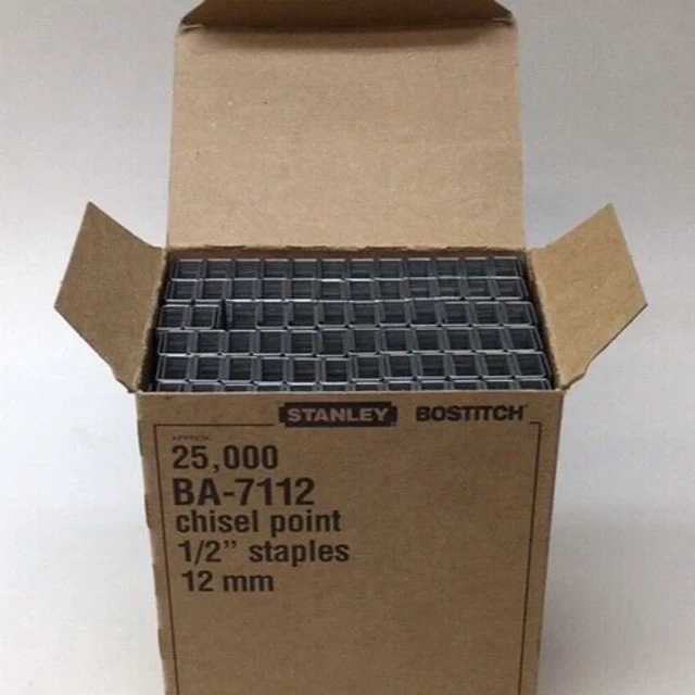 Stanley BA-7112 Staples Chisel Point 1/2" Bostitch (Pack of 25,000) Approx.