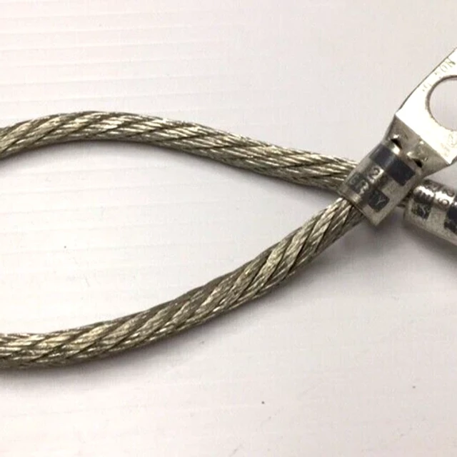 P&H 701189051 Shunt Wire 3/8" Eyelets 11" Center Hole to Hole 1/4" Cable OD