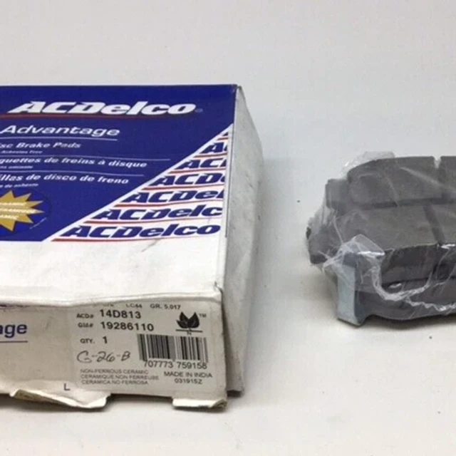 ACDelco 14D813 Disc Brake Pad Set Advantage Ceramic Rear 19286110