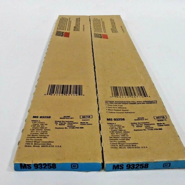 Fel-Pro MS93258 Engine Intake Manifold Gasket (Pack of 2)