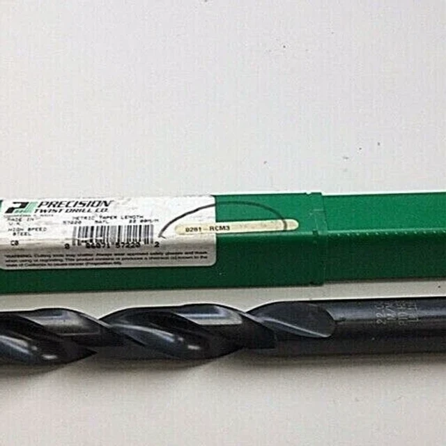 Precision Twist Drill 57220 Taper Length PTD HSS Black Oxide 5ATL 22.00mm