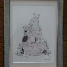 『ネズミの家族』
ペンシル、水彩画
2019年 Happinessハピネス展