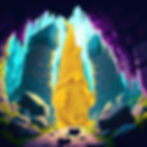 Honey gnome candle in a cave entrance