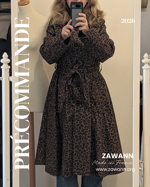 essayage du trench léopard made in france par la créatrice elle même ZAWANN créateur de mo