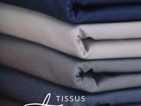Découvrez tous les tissus disponibles à l'atelier pour la confection de votre manteau de créateur personnalisable