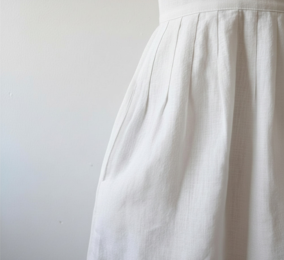 Robe d'été du créateur ZAWANN made in France artisan couturier en Occitannie, 100% lin, modèle Alice