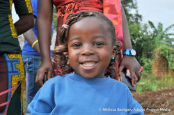 Happy little girl in Bawock