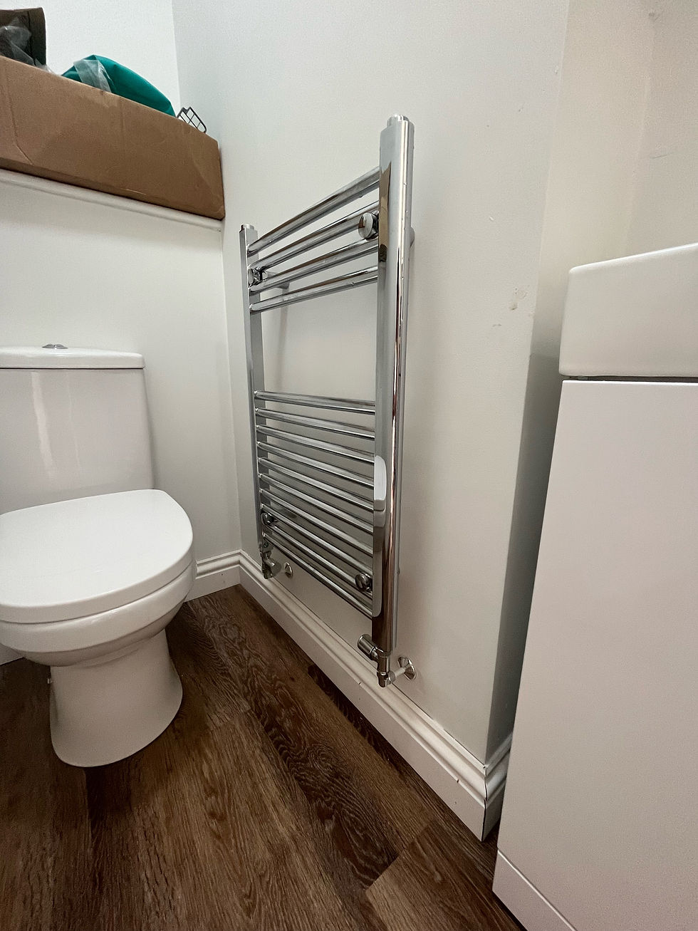 Toilet and Towel rail installation