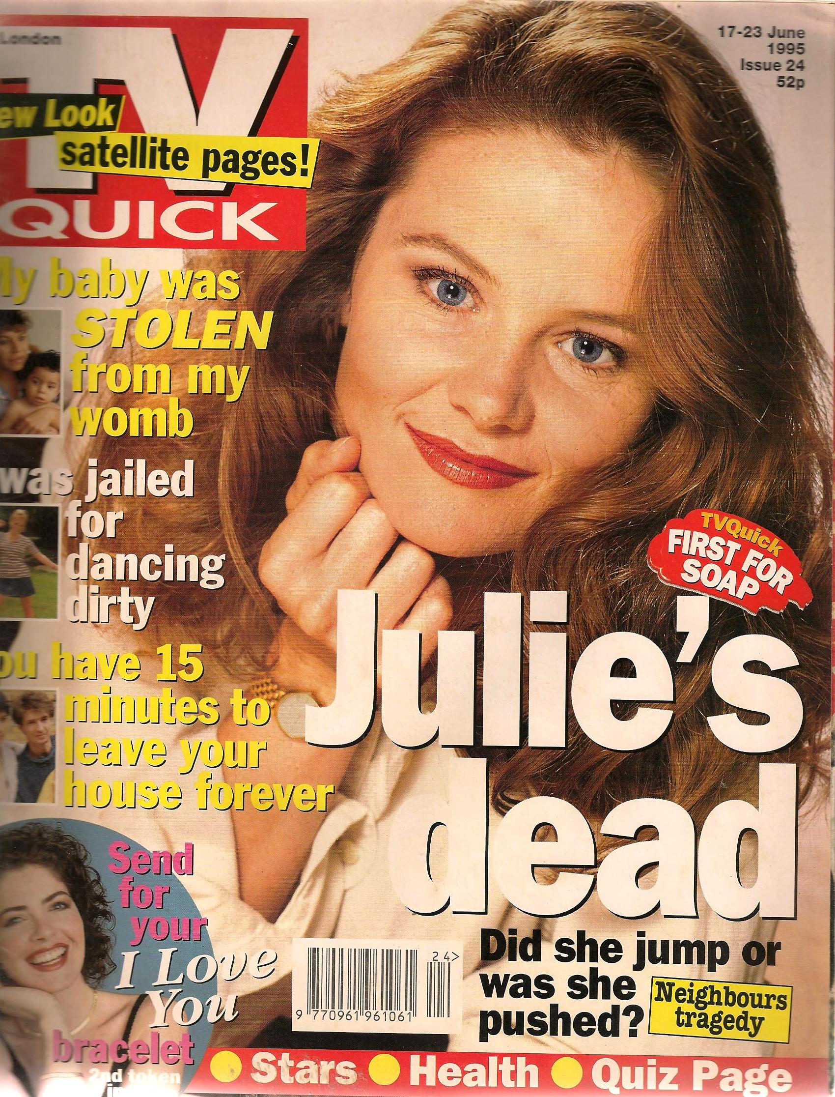 Julie's fallen off the tower