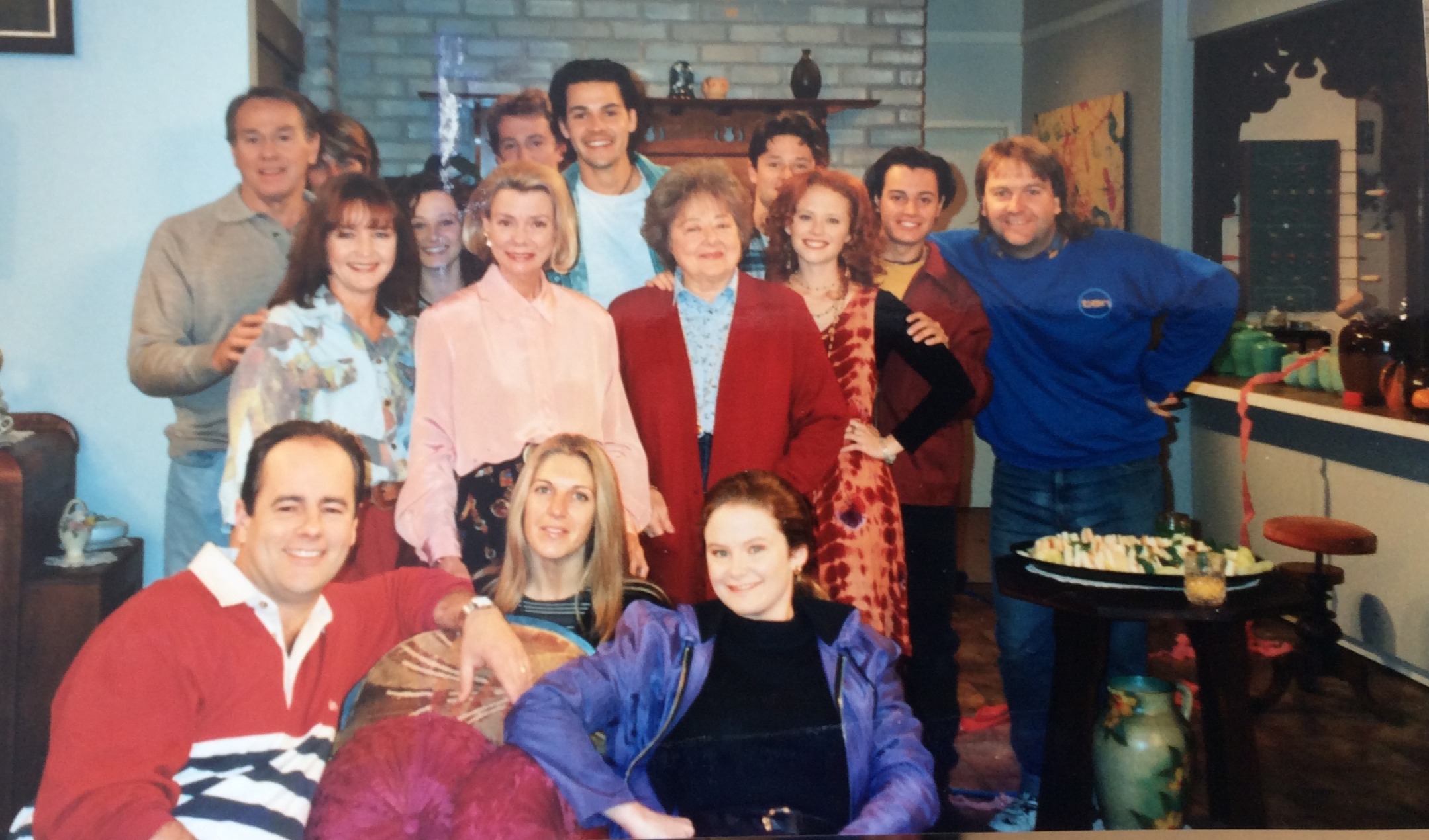 Cast & crew on set
