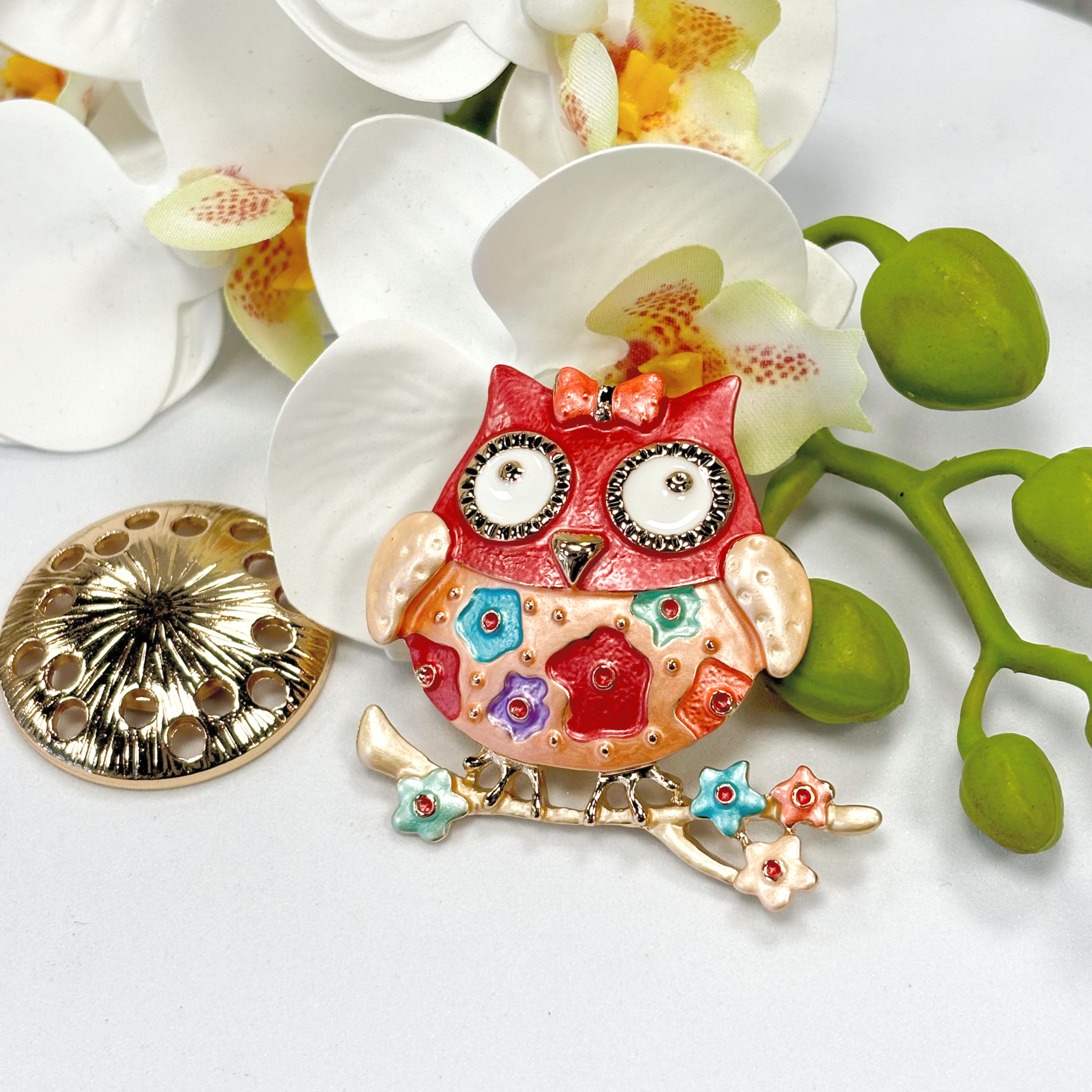 GUFETTO Spilla magnetica color Arancione