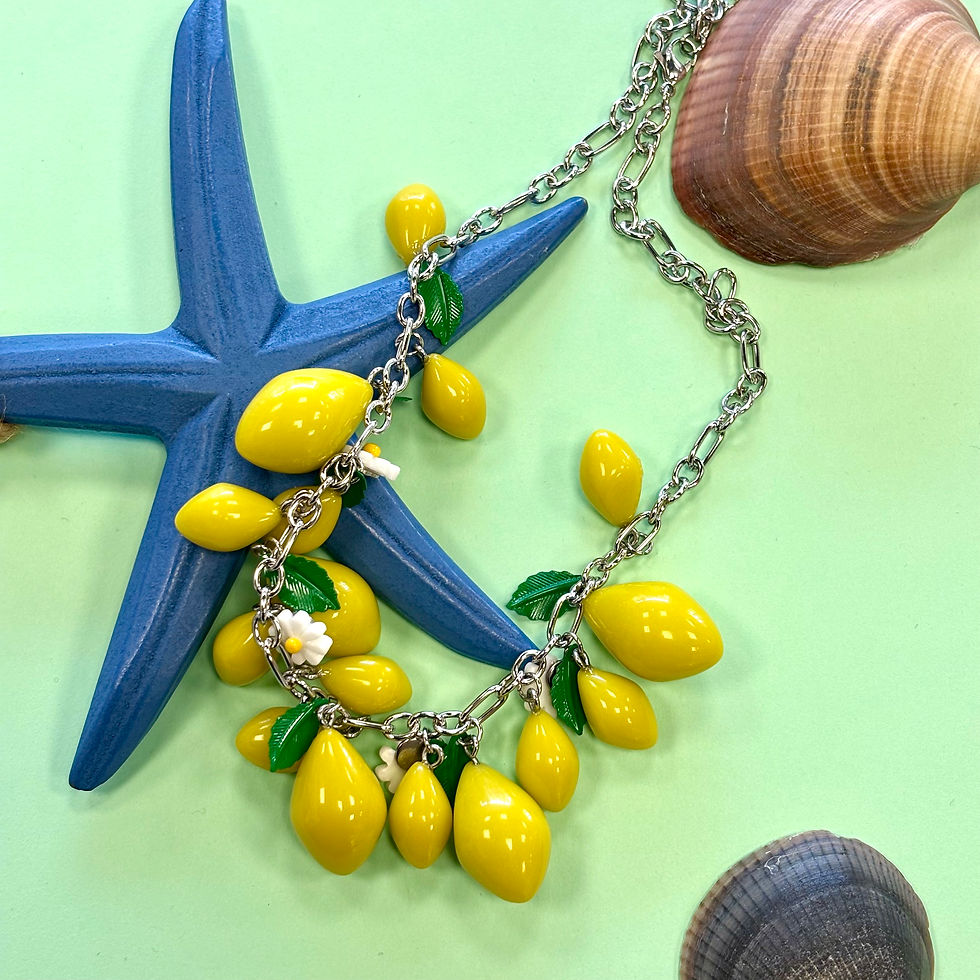 Collana catena in acciaio con limoni