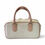 Miniatura: Borsa in Vera Pelle e Tessuto con Tracolla Regolabile. Prodotto Made in Italy