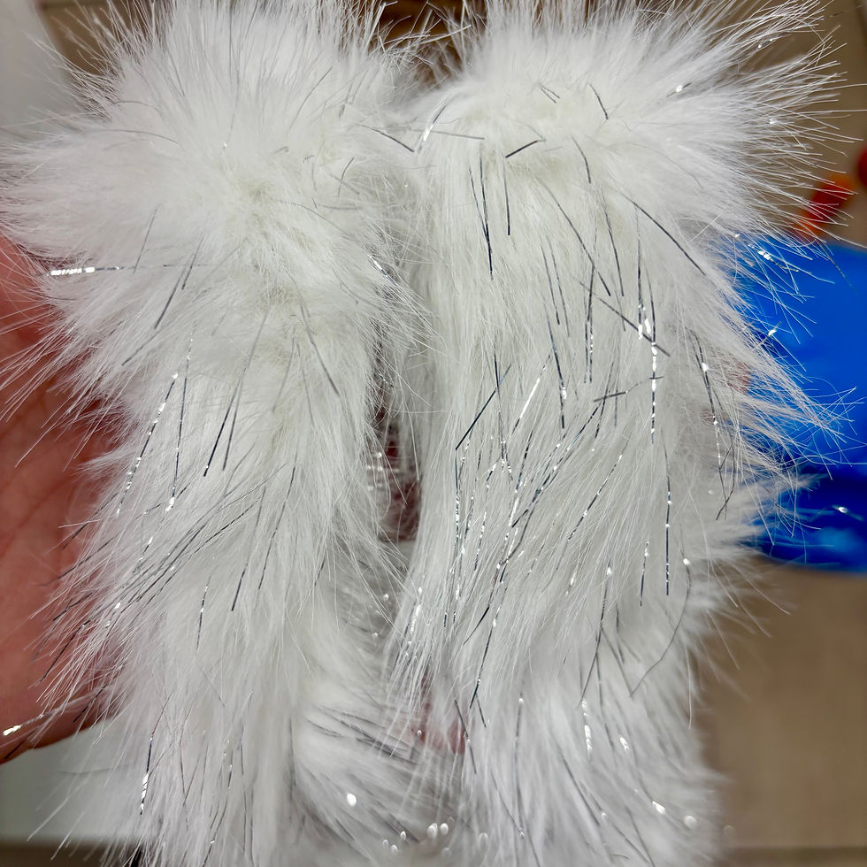 Borsa Teddy in finta pelliccia con inserti argentati