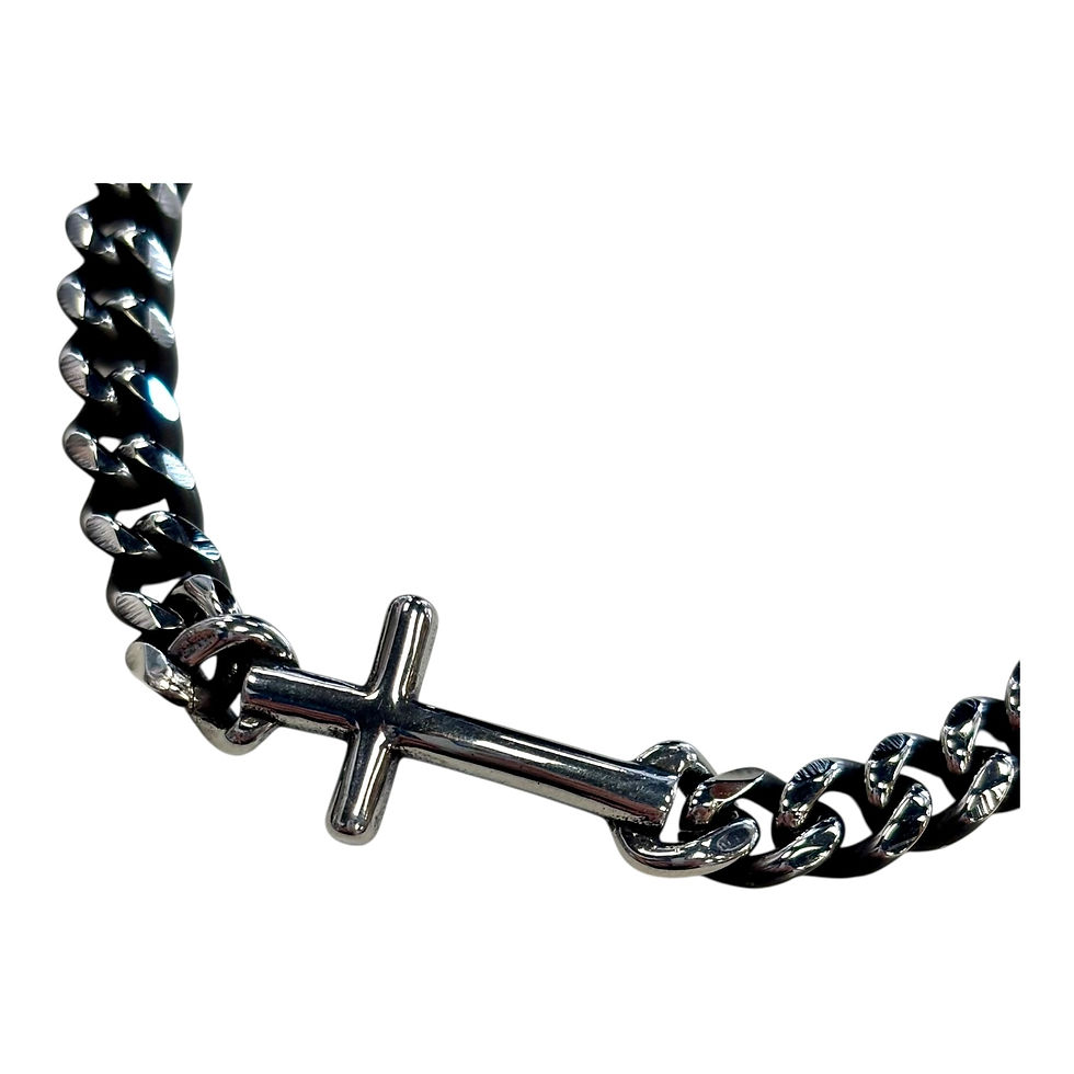 Bracciale a Catena Cross in Acciaio