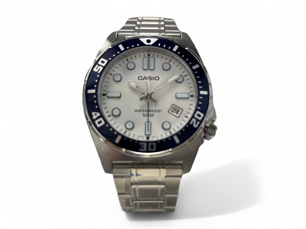 Orologio Casio con datario, indici sfere luminose al buio Mod. MTD-135D