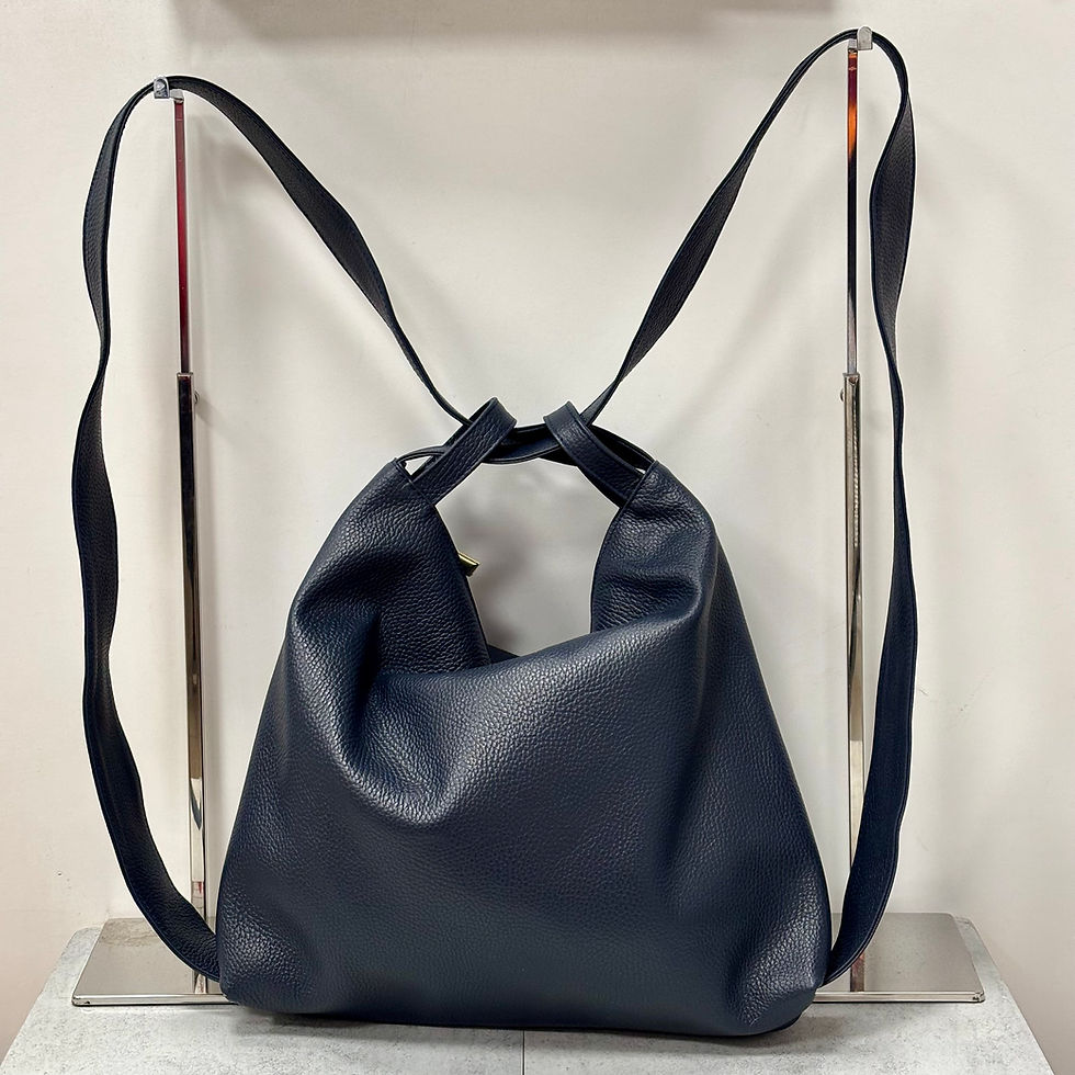 Spaziosa Borsa o Zaino vera pelle Made in Italy