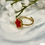 Miniatura: Anello Flower in acciaio anallergico regolabile