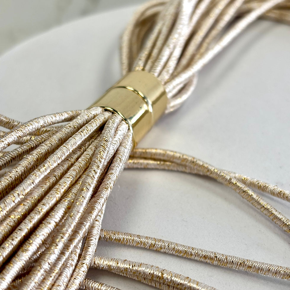 Miniatura: Collana Mille Fili Brillantini con Chiusura Magnetica Dorata