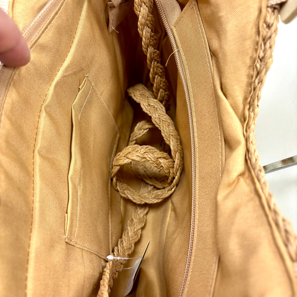 Miniatura: Borsa in paglia intrecciata
