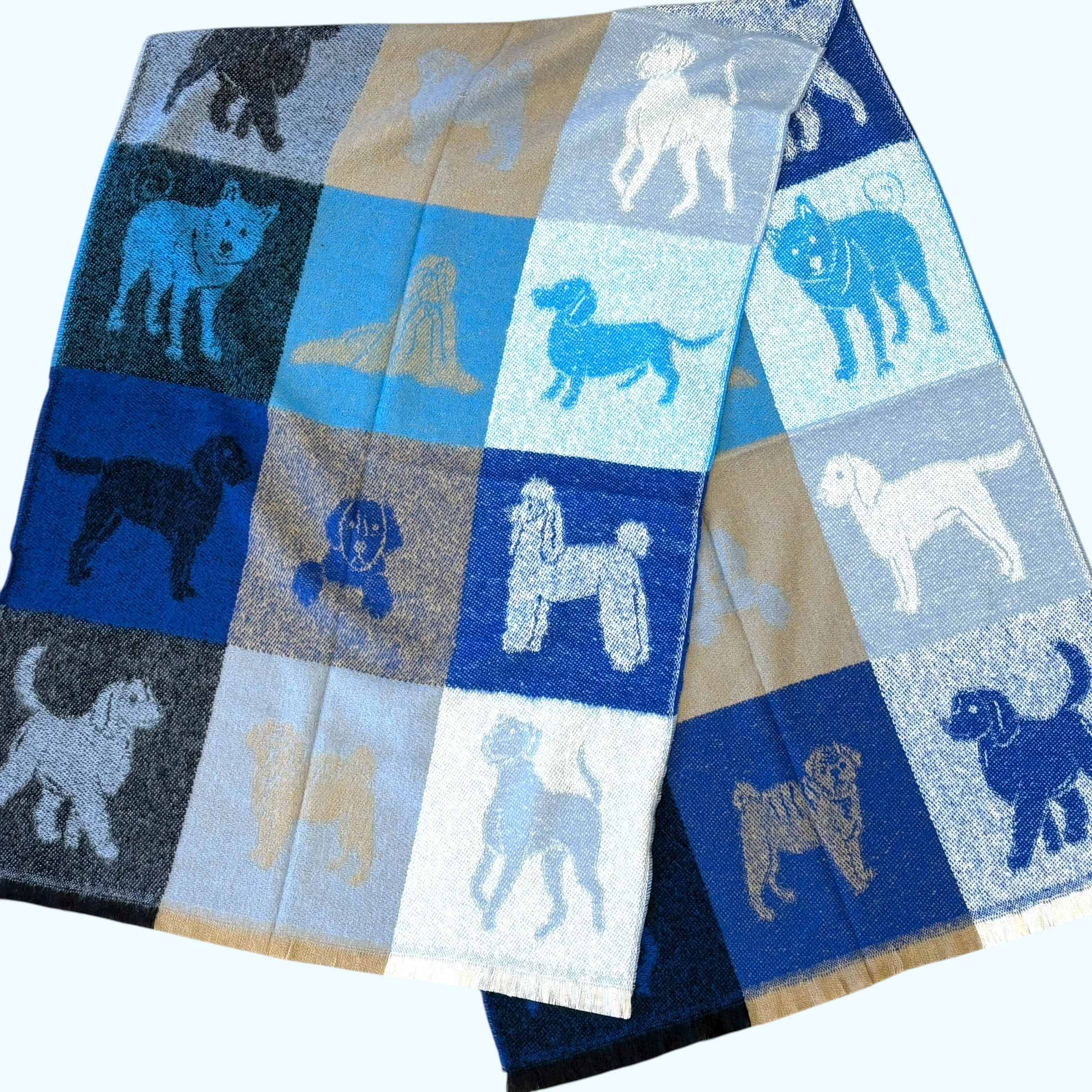 Morbida Sciarpona con Razze di Cani