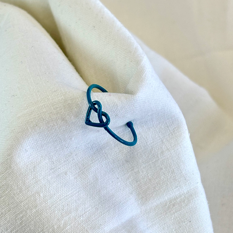Anello Cuore Intrecciato misura regolabile in acciaio inossidabile