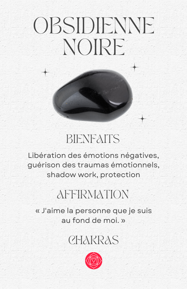 Miniature : Bracelet baroque - Obsidienne noire grade A