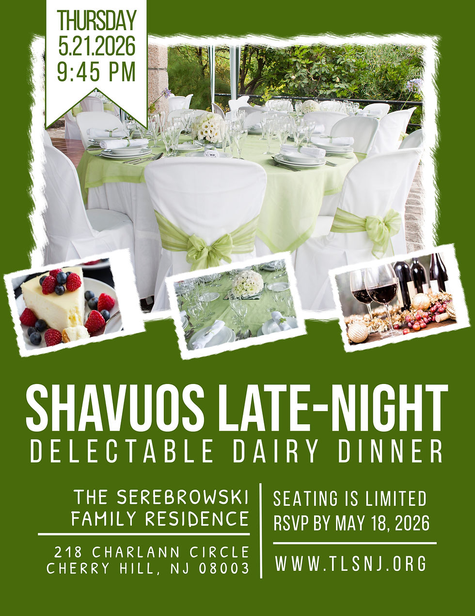Shavuos Late-Night Delectable Dairy Dinner