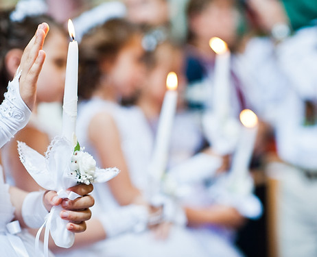 Girls at First Communion