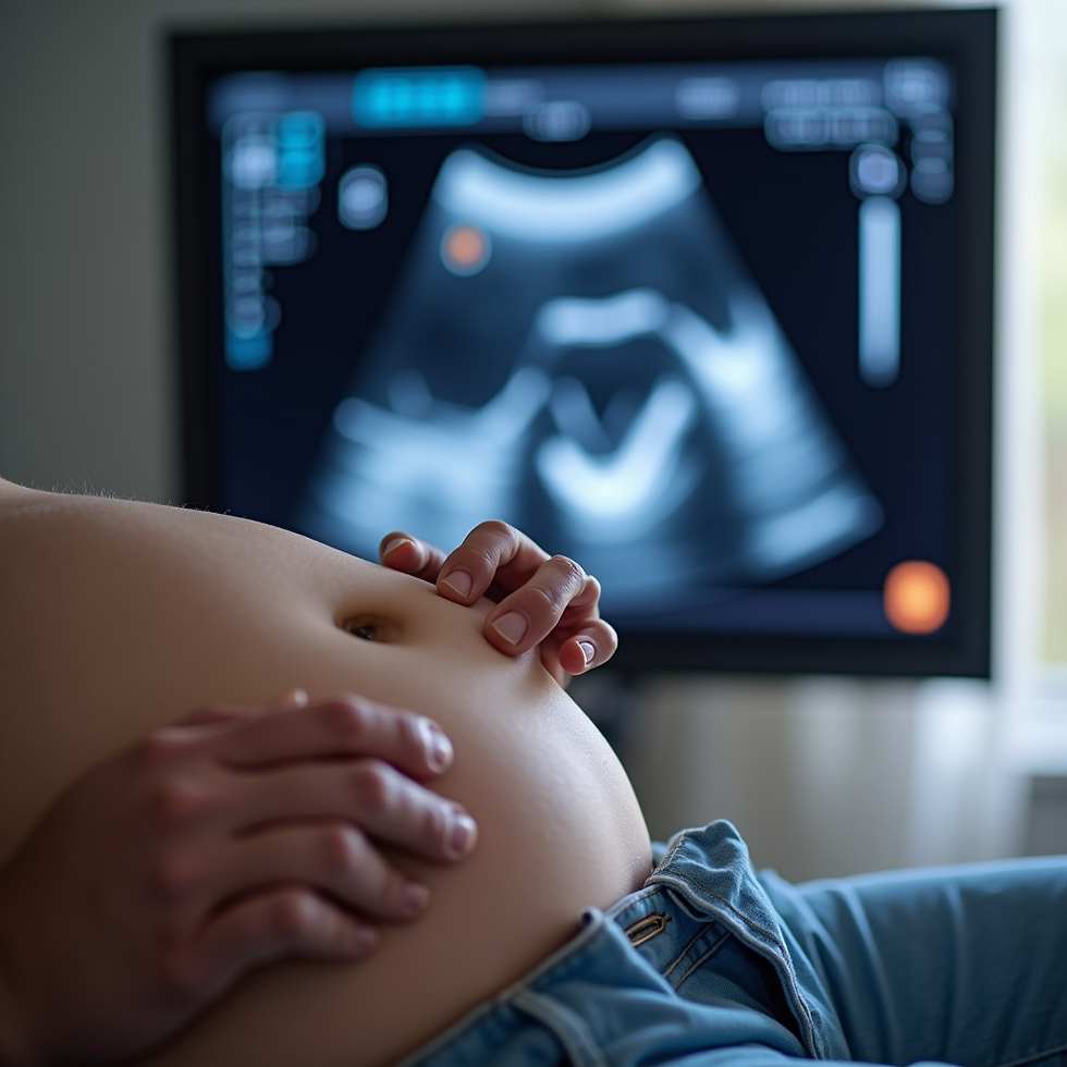 Eye-level view of ultrasound room with scanning equipment ready
