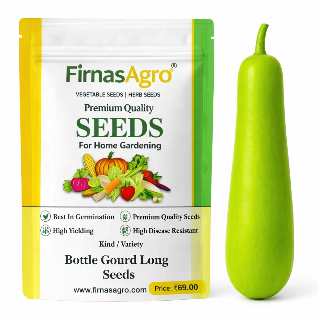 Bottle Gourd (Lauki / Ghiya) Long Seeds - 22 Seeds