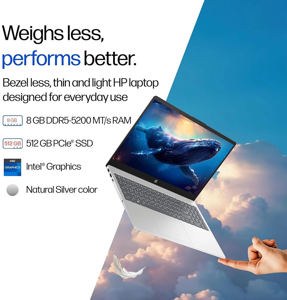 Thumbnail: HP 15 with Office 2024 Intel Core 3 14th Gen 100U - (8 GB/512 GB SSD/Windows 11 