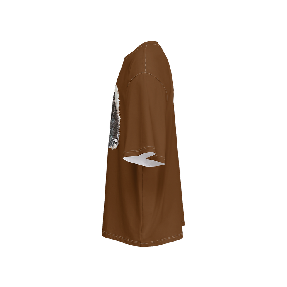 Thumbnail: Men’s Oversized Short-Sleeve Bear T-Shirt Brown