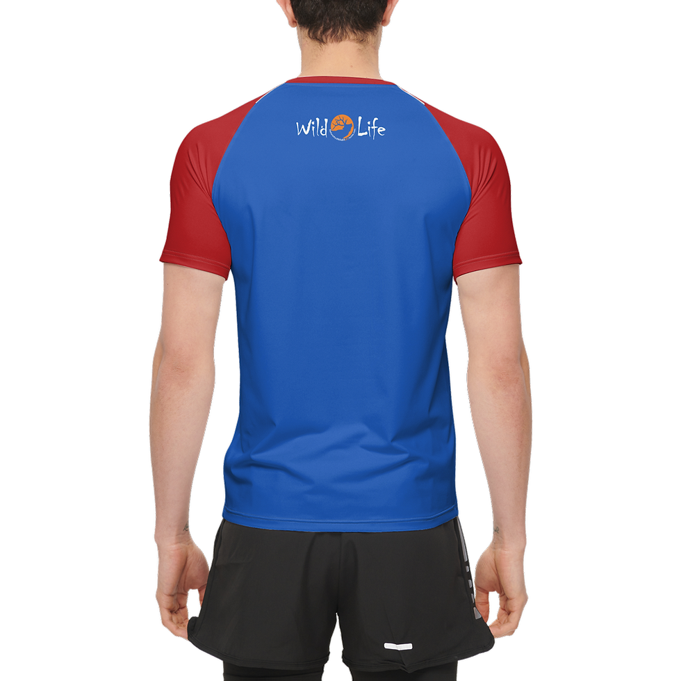 Thumbnail: Men’s 3M Active Running Eagle T-Shirt Blue/Red