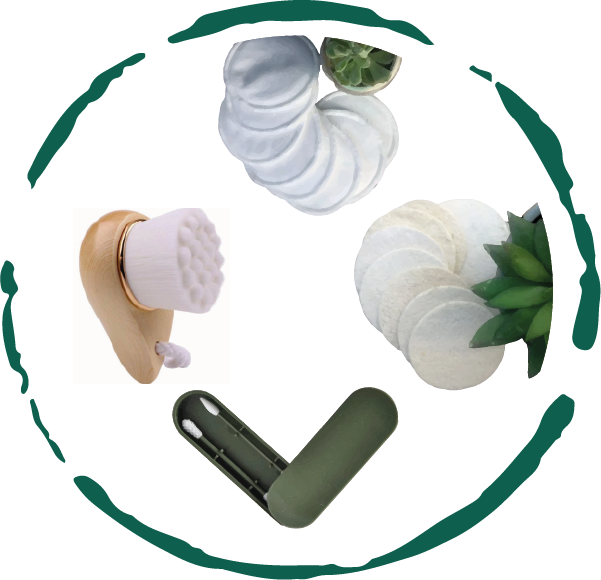 Reusable Facial Skin Care Bundle – Pads, Loofahs, Swabs & Brush