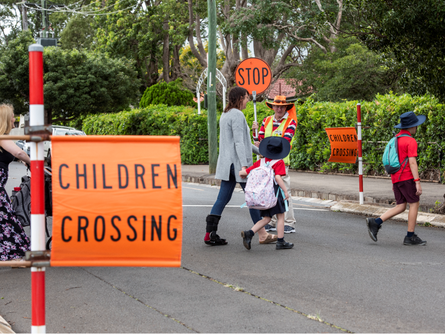 Advanced pedestrian safety signals and markings designed for school zones.