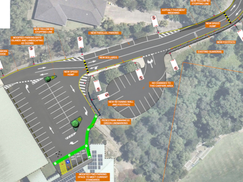 Advanced pedestrian safety signals and markings designed for school zones.