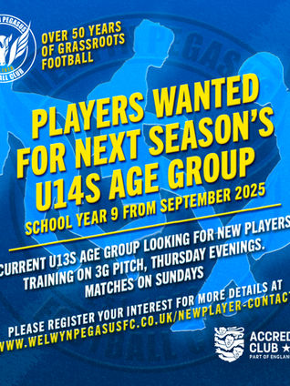⚽️ #U14s PLAYERS WANTED ⚽️