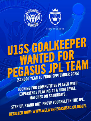 🔥 JPL U15s Goalkeeper Wanted! 🔥 