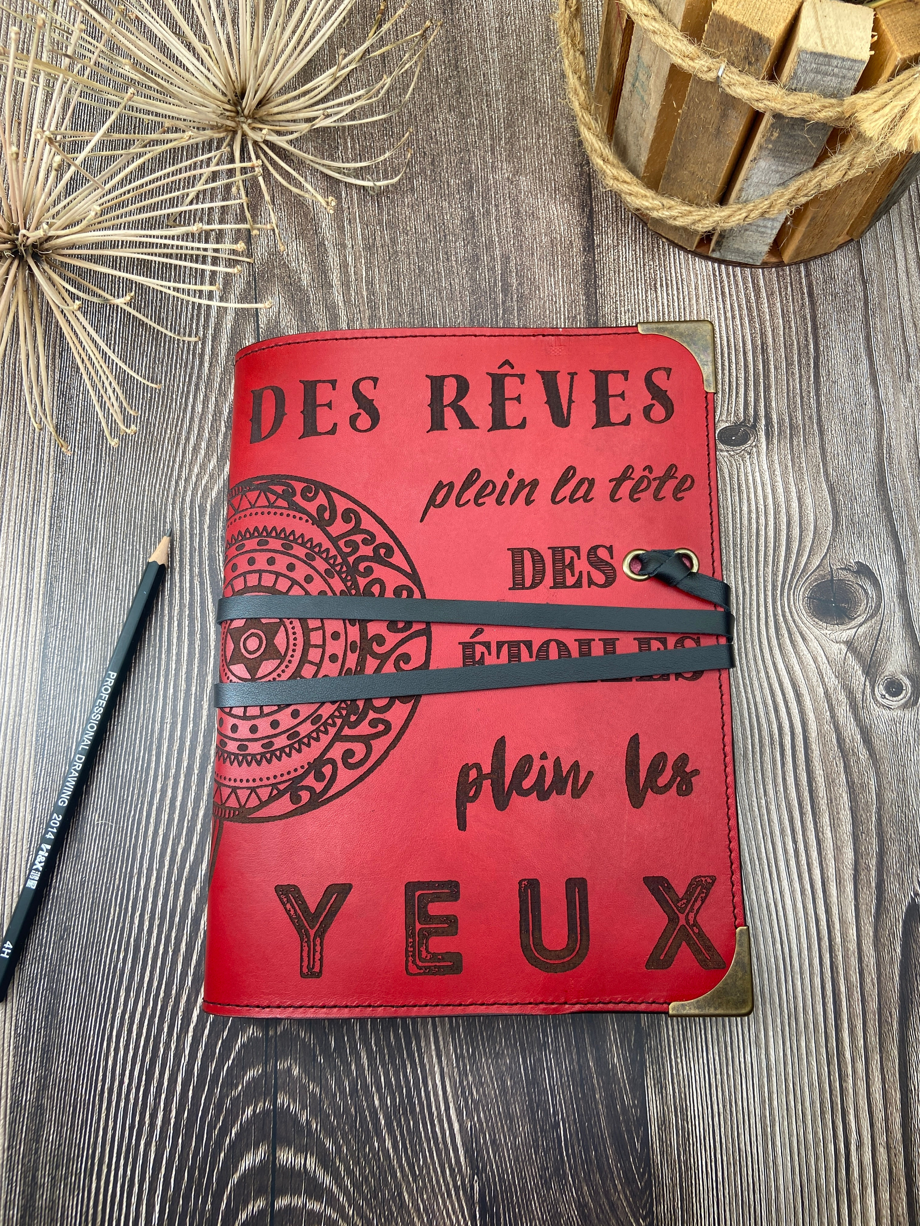 Carnet de Voyage en Cuir "Rouge"