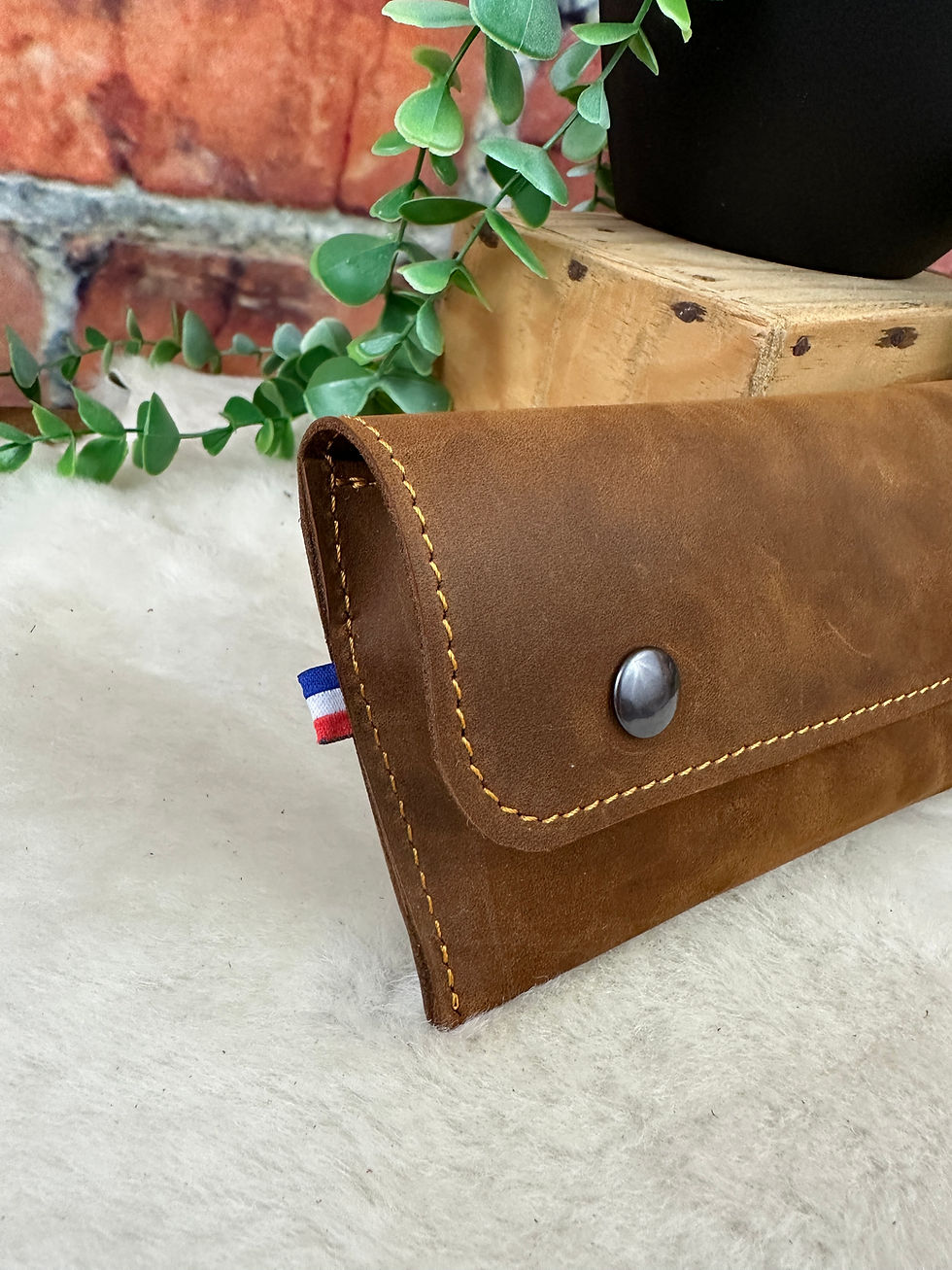 Miniature : Étui à balles de chasse en cuir "marron" - A personnaliser