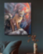 Thumbnail: The Fire Sun's Keeper Original Oil Painting