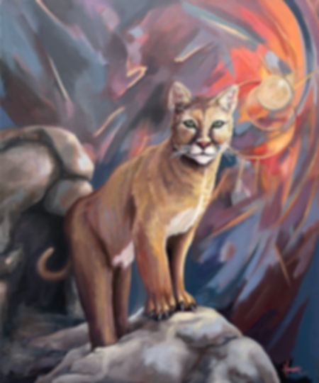 The Fire Sun's Keeper Original Oil Painting
