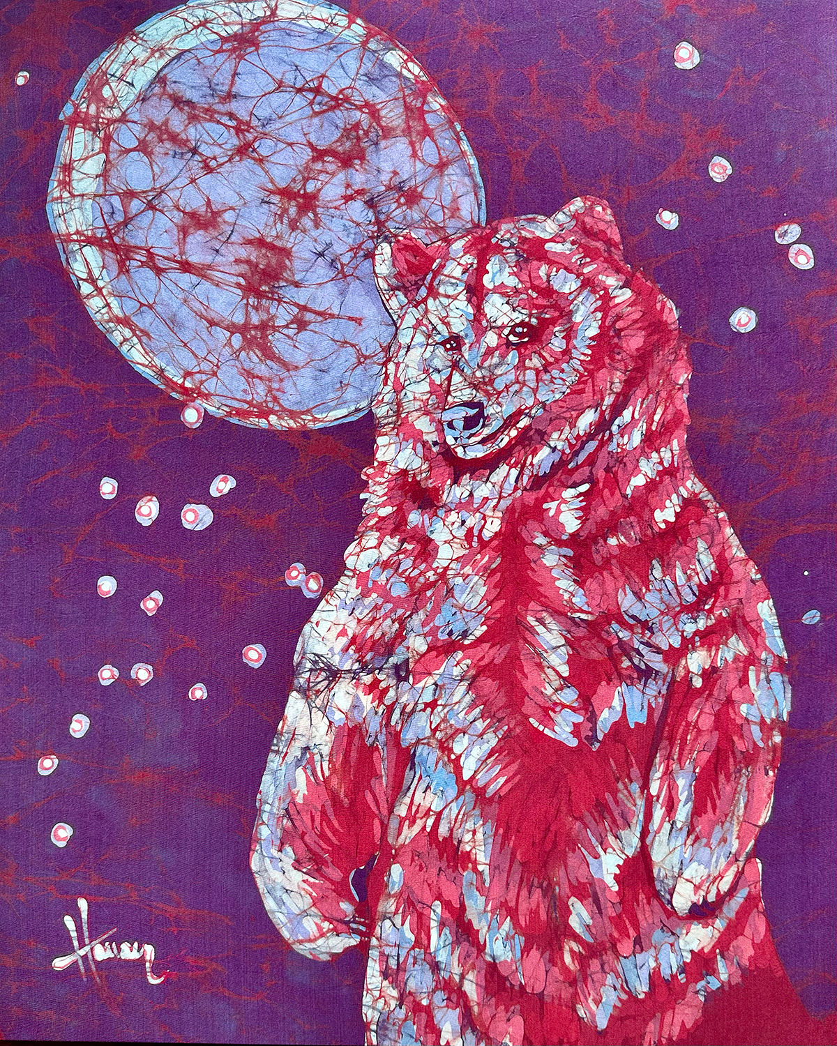 Ursa Major Original Batik Silk Painting