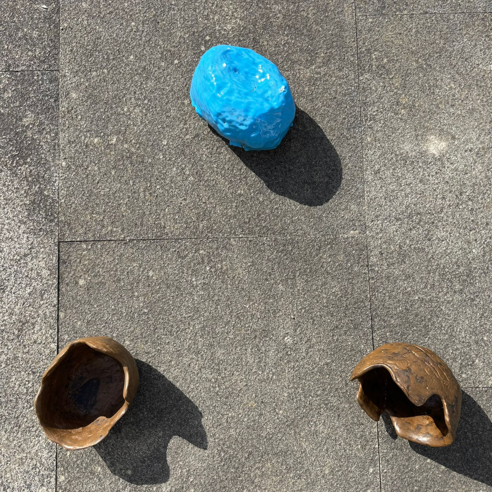 Elmo, 2025
terracotta, glazes
77 (l) x 73 (w) x 14 (h) cm