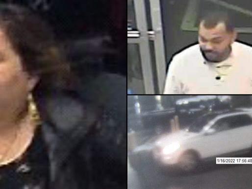 Smyrna PD to identify two individuals involved with a robbery/fraud complaint