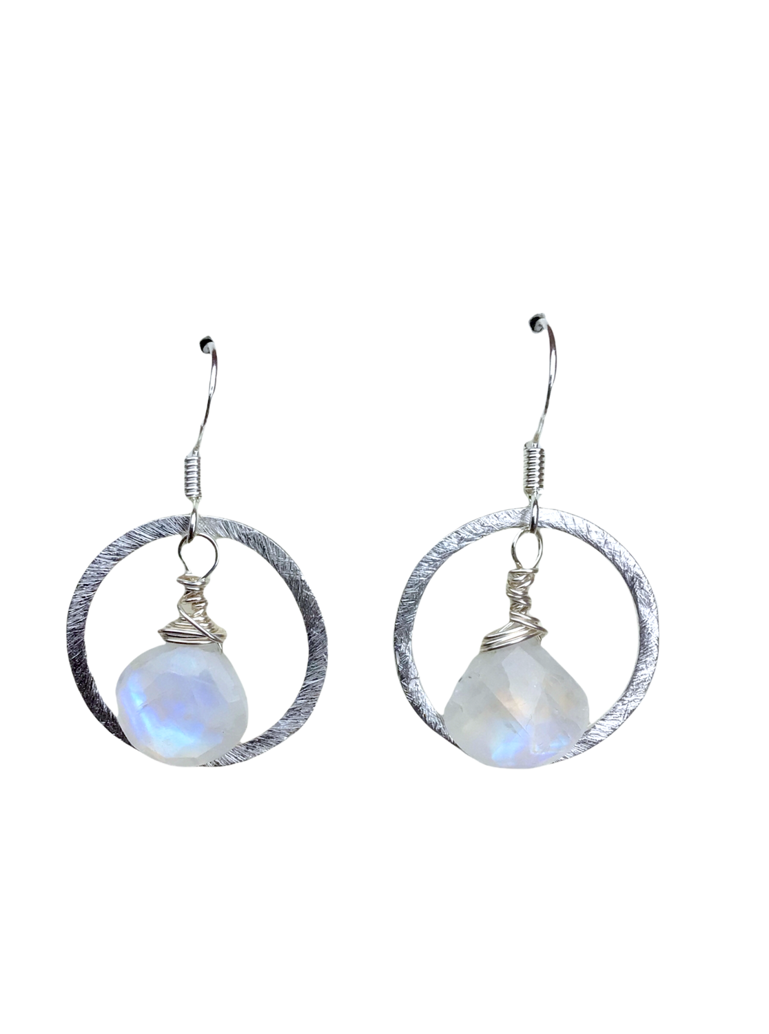 Full Moon in Moonstone Earrings