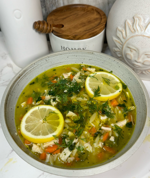 Lemon Chicken Orzo Soup